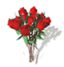 Rosenstrauss mit roten Rosen